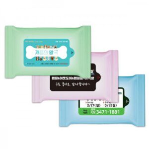 업소용 물티슈 제작 – 파스텔 3종 무광 물향기 물티슈 판촉물 10매용 업소용 물티슈 제작 – 파스텔 3종 무광 물향기 물티슈 판촉물 10매용