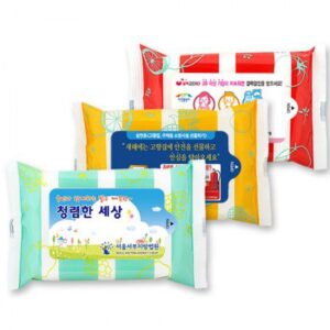 깨끗한 3종 물티슈제작 30매 홍보물품 깨끗한 3종 물티슈제작 30매 홍보물품