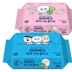 크리넥스 에코그린 생분해 100% 물티슈 휴대용 20매 홍보물품제작 크리넥스 에코그린 생분해 100% 물티슈 휴대용 20매 홍보물품제작