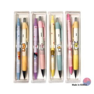 각인 볼펜 카카오프렌즈 샤프+리틀프렌즈 노크볼펜 2P 세트