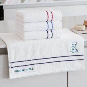 수건답례품 국내산 무한타올 라인 피스오브피스 코마사 세면타월 제작 180g