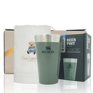 스텐리 텀블러제작 안심생활건강세트 68호 스탠리 파인트컵+고려황제베어타올150g