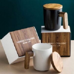 에코키친 단체선물추천용 노르딕 원목 머그컵제작 1P CB079